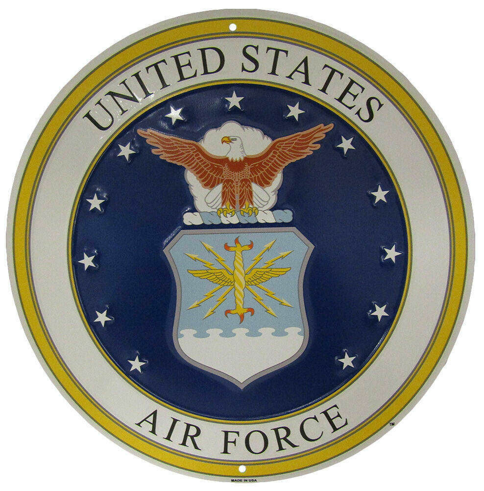 US U.S. United States Air Force Emblem Round 12\
