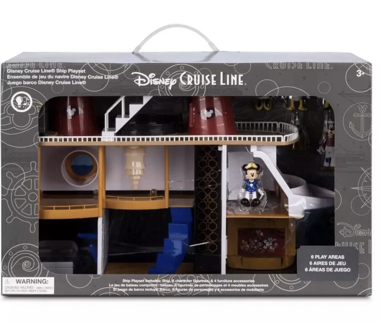 2022 Disney Parks Cruise Line DCL 6 Figures & Ship Playset With Captain Mickey