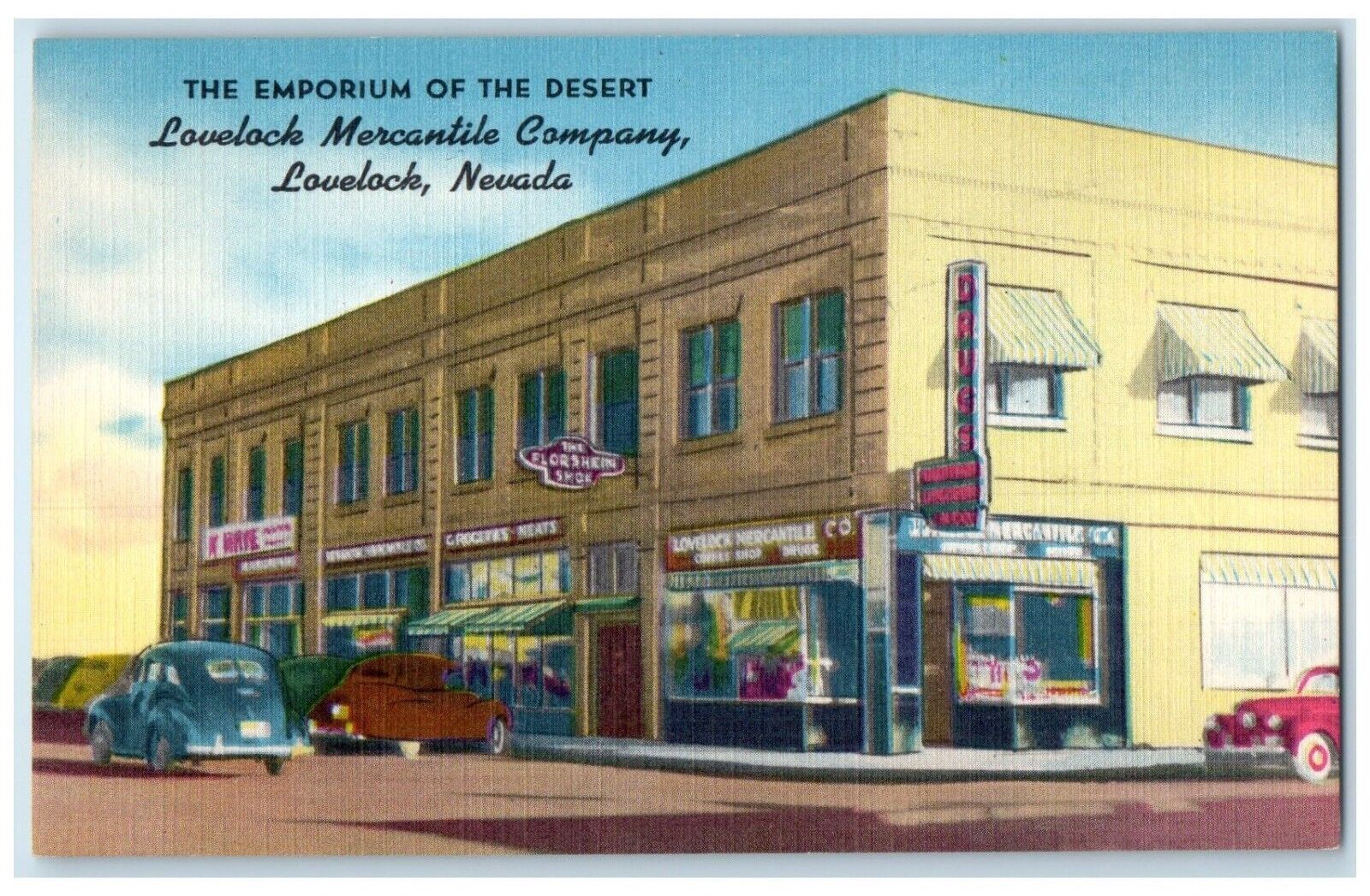 c1960\'s Lovelock Mercantile Company Florsheim Shoe Lovelock Nevada NV Postcard