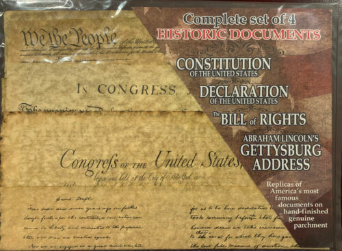 Complete Set Of 4 Historic U.S. Document Replicas