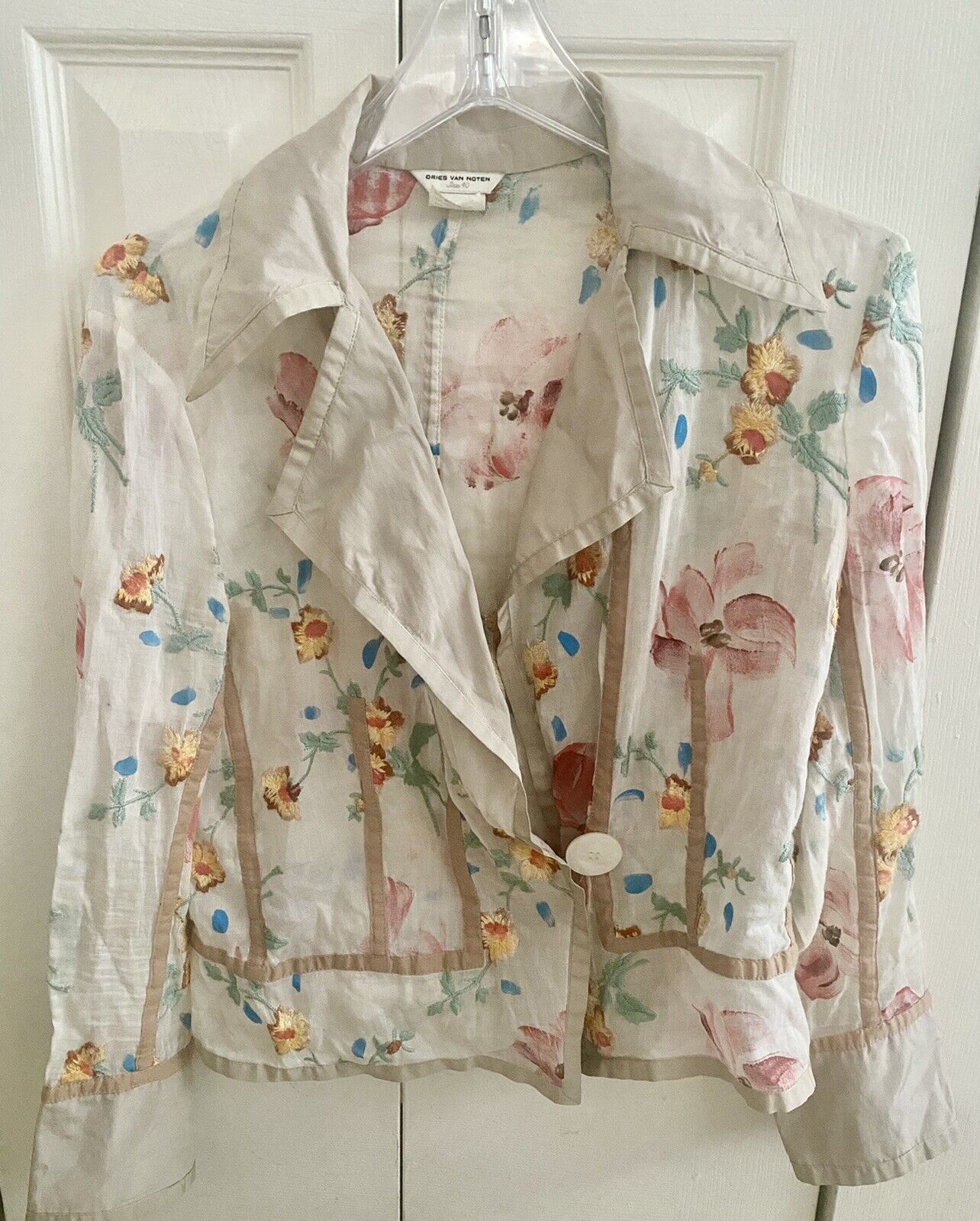 Dries Van Noten floral embroidered blouse top 