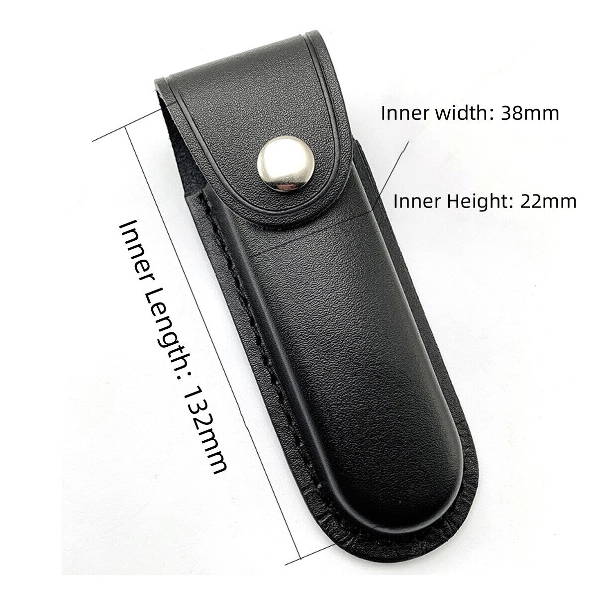 Durable Leather Knife Sheath Folding Pocket Knife Protect Cover Pouch Tool