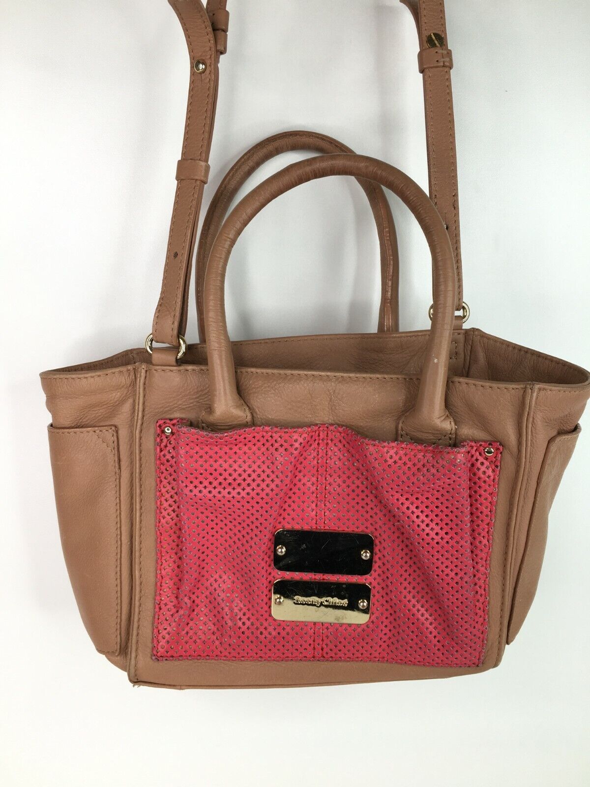 See By Chloe 2 Way Tote Handbag Pink Leather