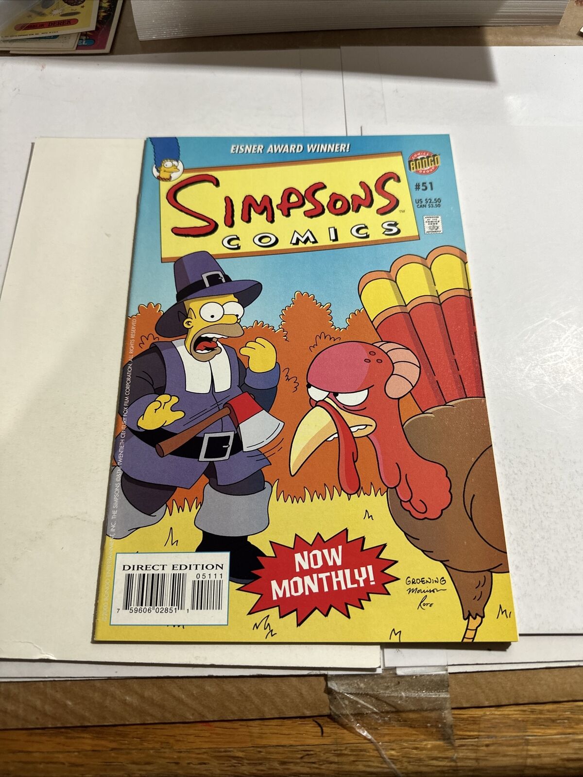 Simpsons Comics #51 1ST PRINT Appearance Mr Burns Thanksgiving BONGO Comic 2000
