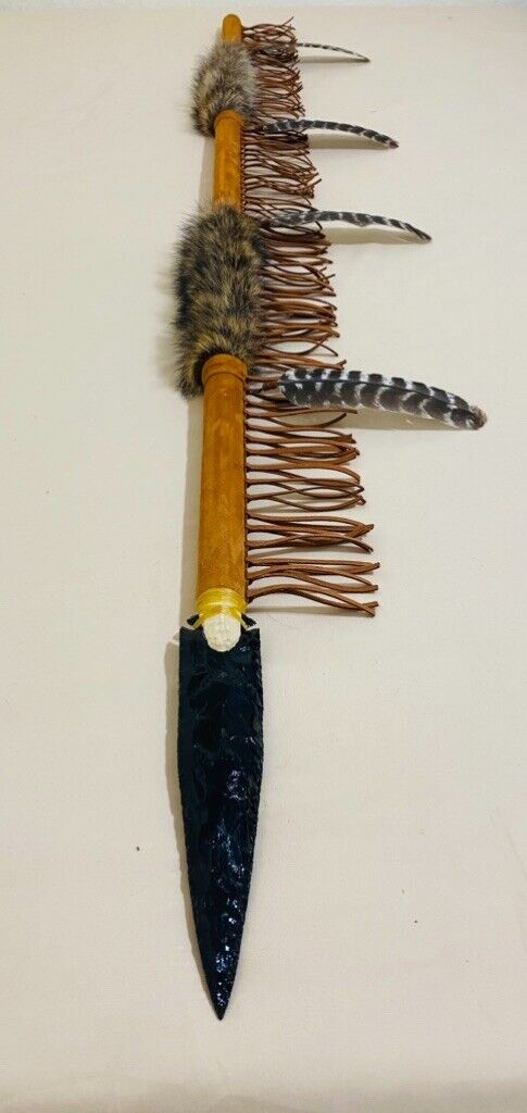 Native American Authentic Raccoon  Spear Made By Enrolled Member Of  Cherokee