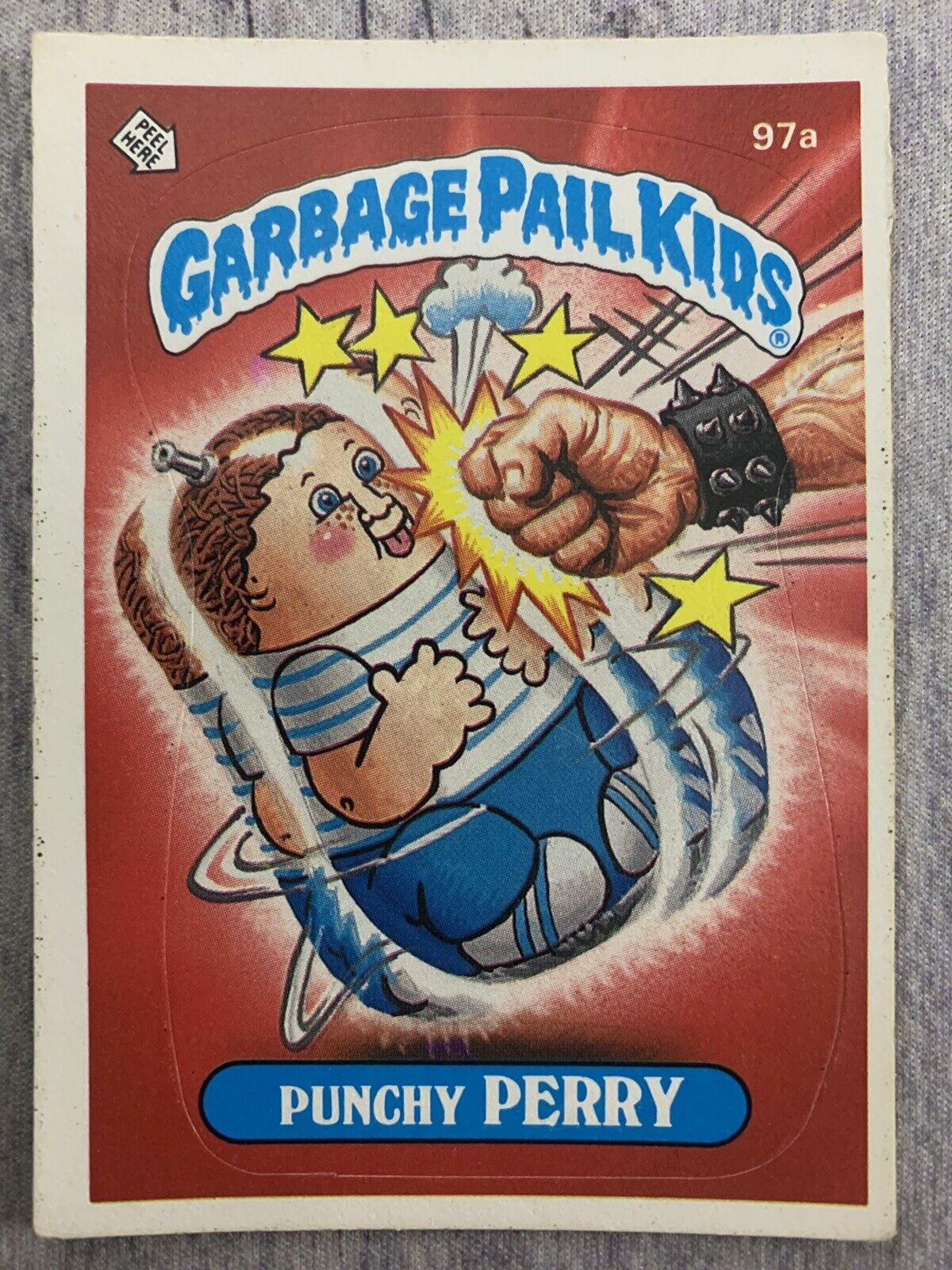 Garbage Pail Kids OS3 GPK Original 3rd Series Punchy Perry 97a Die Cut Error