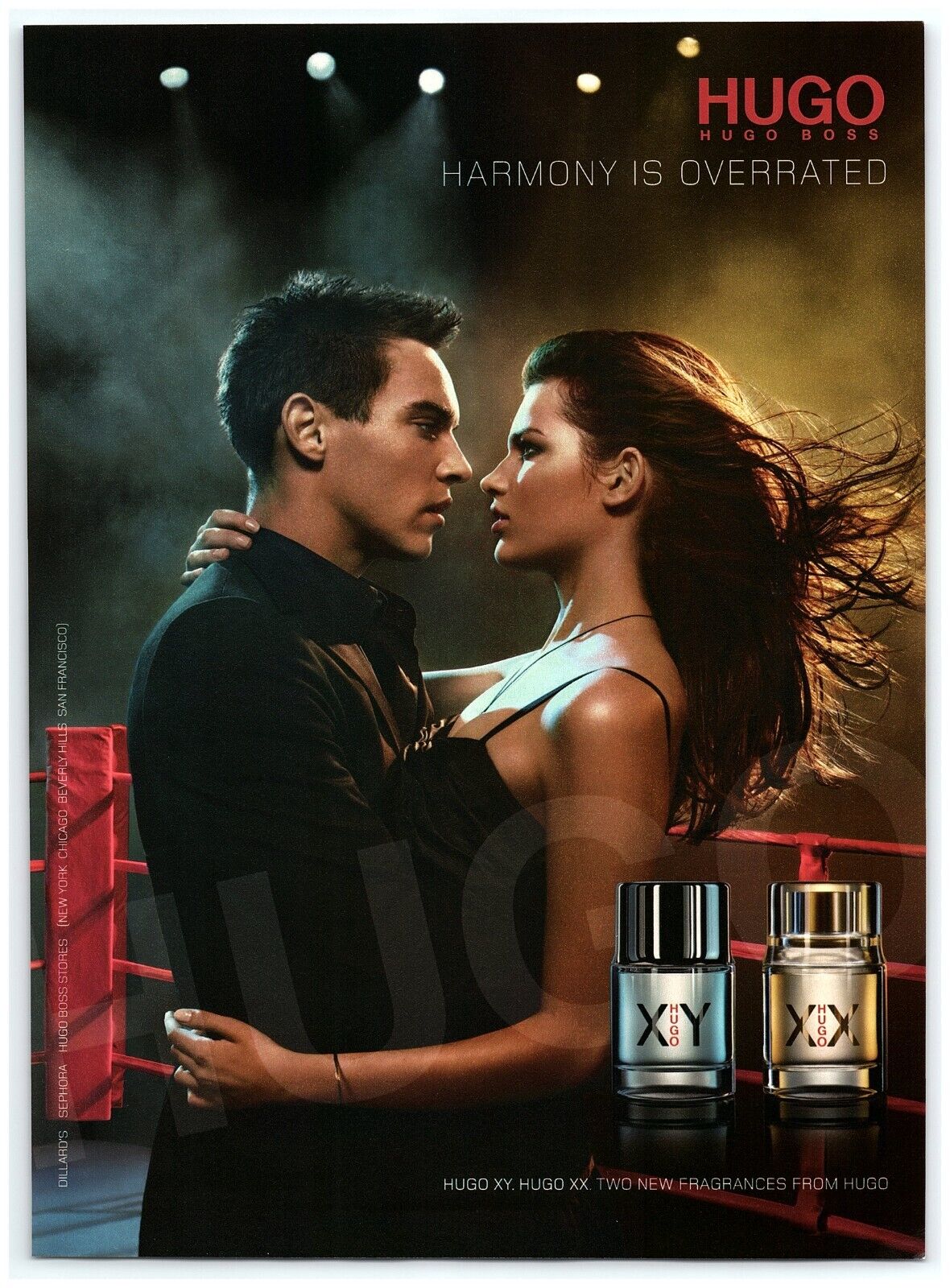 2007 Hugo Boss Fragrance Print Ad, Hugo XY & XX Harmony Is Overrated Dance Ring