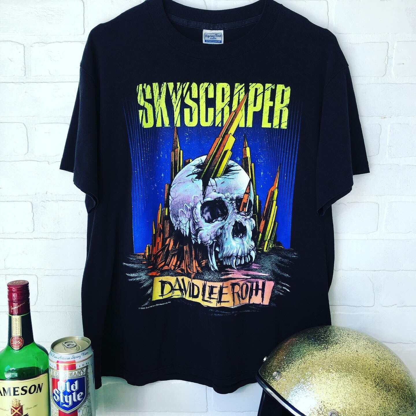 Vintage 1988 David Lee Roth Skyscraper Concert T-Shirt 50/50 Size L
