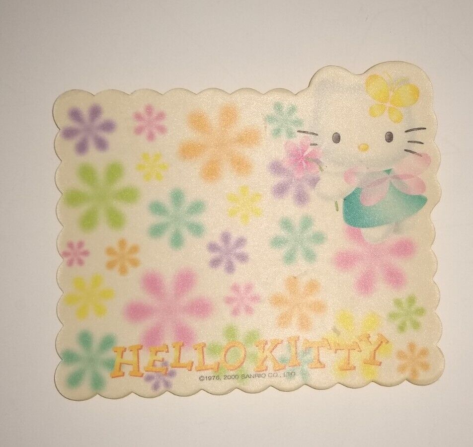 Vintage Sanrio Pastel Hello Kitty Fairy Die Cut Mouse Pad from 2000 AuthenticY2K