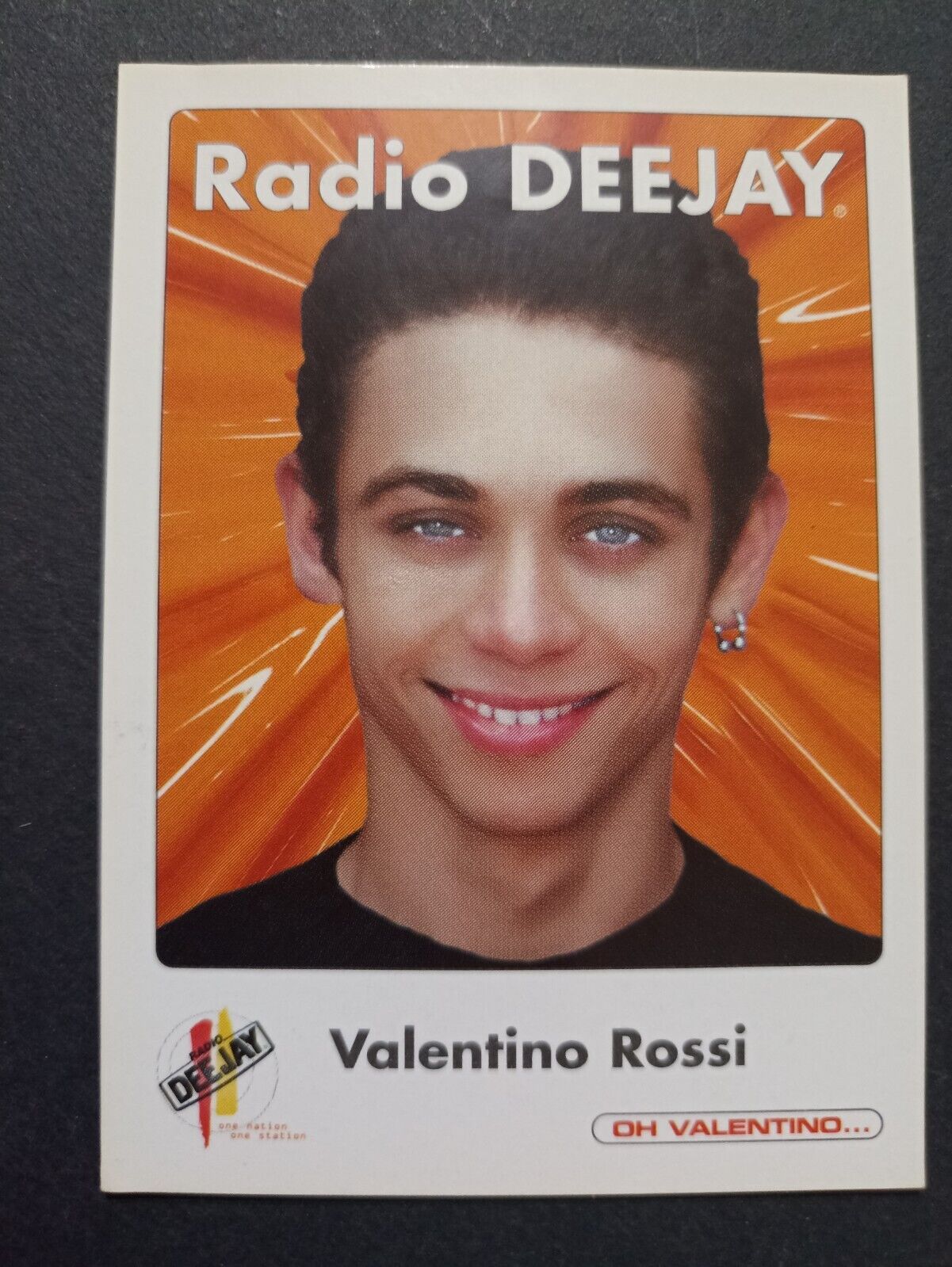 CARD STICKER  VALENTINO ROSSI RADIO DEEJAY ULTRA RARE