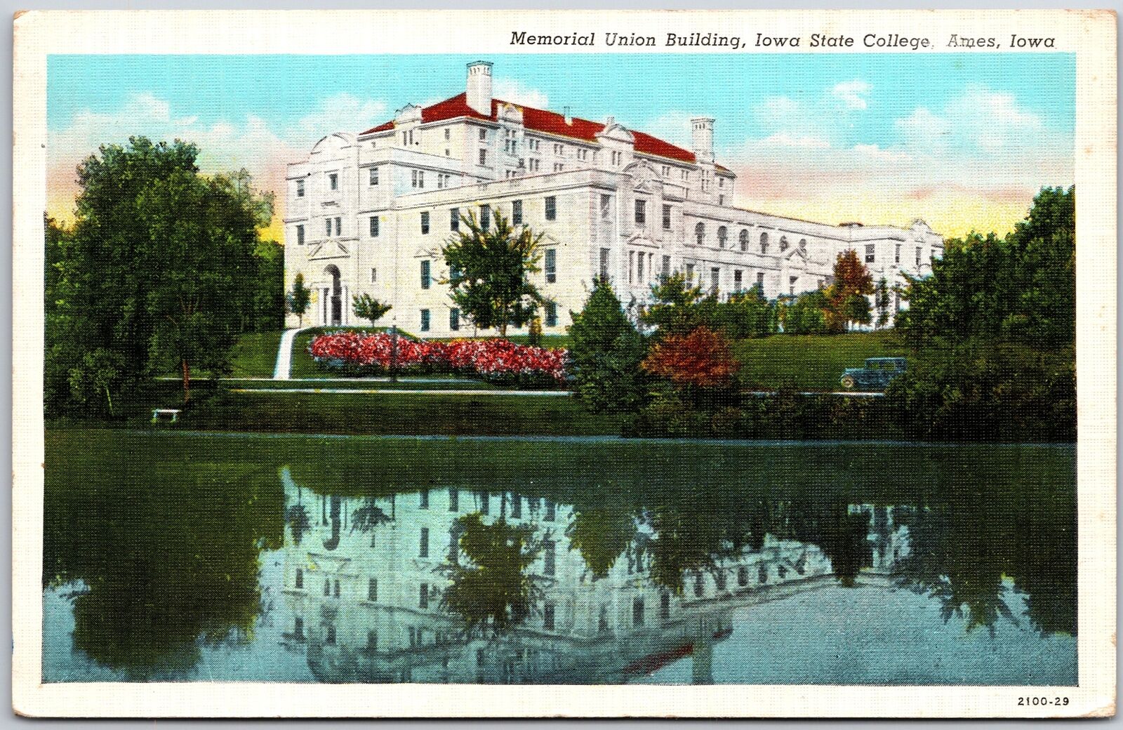 1941 Memorial Union Building Iowa State College Ames Iowa IA Posted Postcard