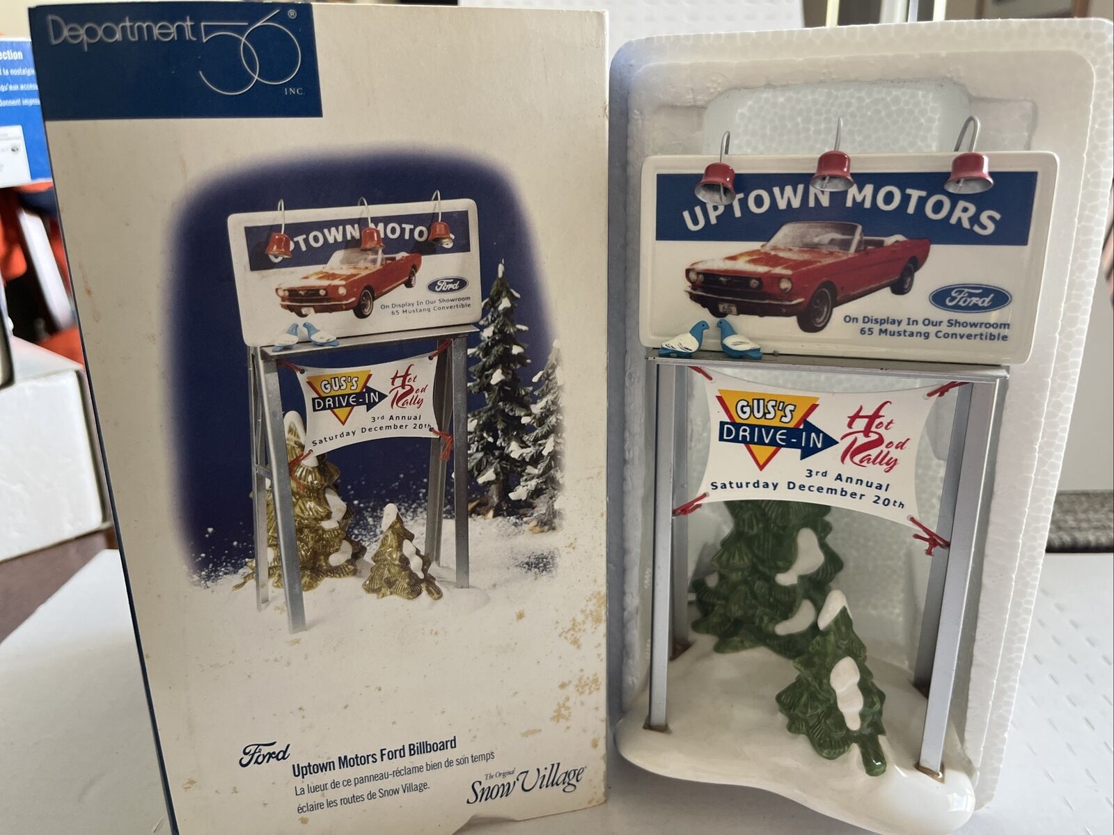 Department 56 Snow Village Accessory FORD UPTOWN MOTORS SIGN FabULoUs 52780 NEW