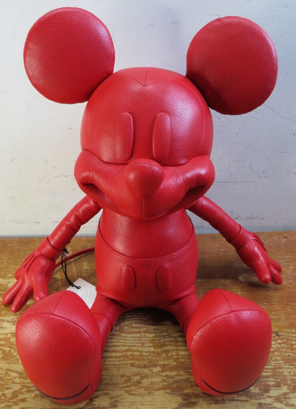 100th Disney X Coach Electric Red Mickey Mouse Leather Plush Collectible Doll