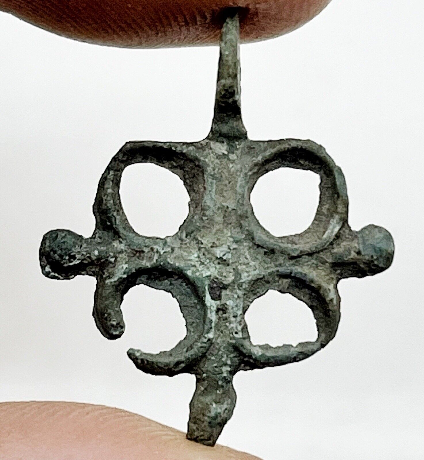 RARE Authentic Medieval Crusader Bronze Cross Artifact : Circa 1095-1492 AD = )