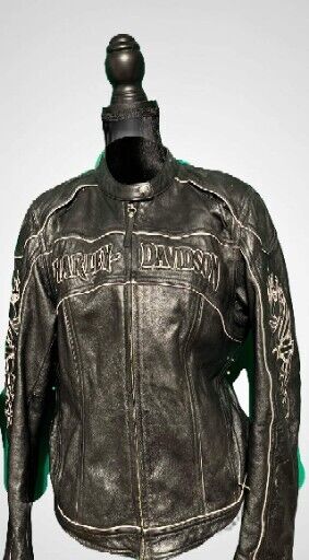 AUTHENTIC HARLEY LADIES LEARHER JACKET SIZE XL