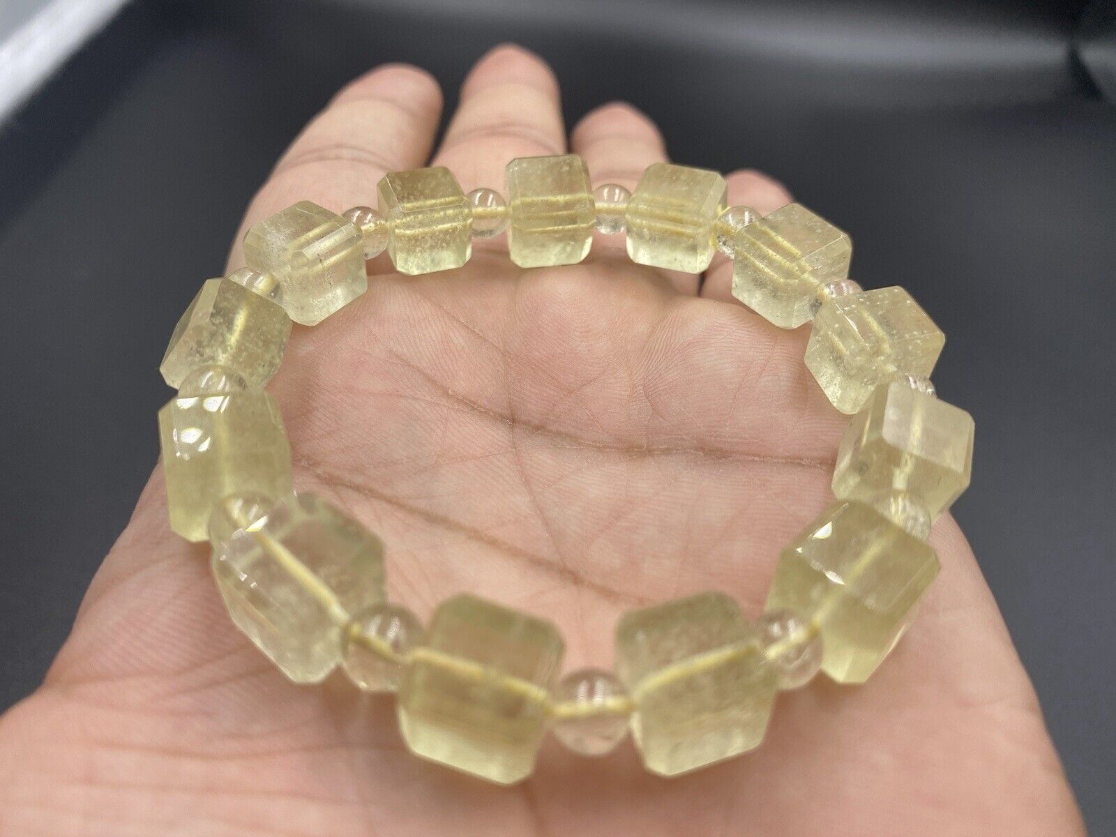 Rare libyan desert glass bracelate premium grade