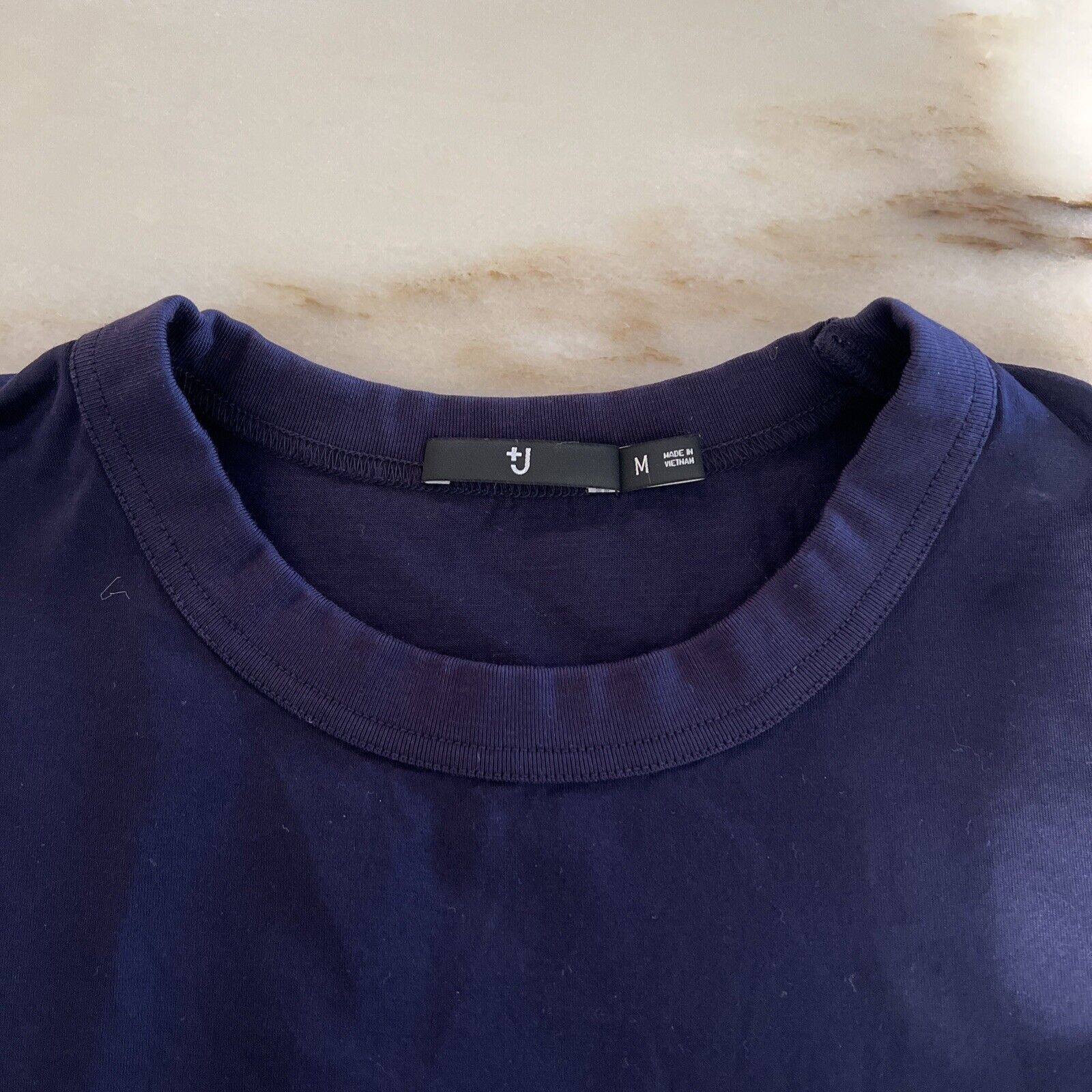 💕Uniqlo +J Jil Sander Women Supima Cotton Oversized Half-sleeve T-shirt BLUE M