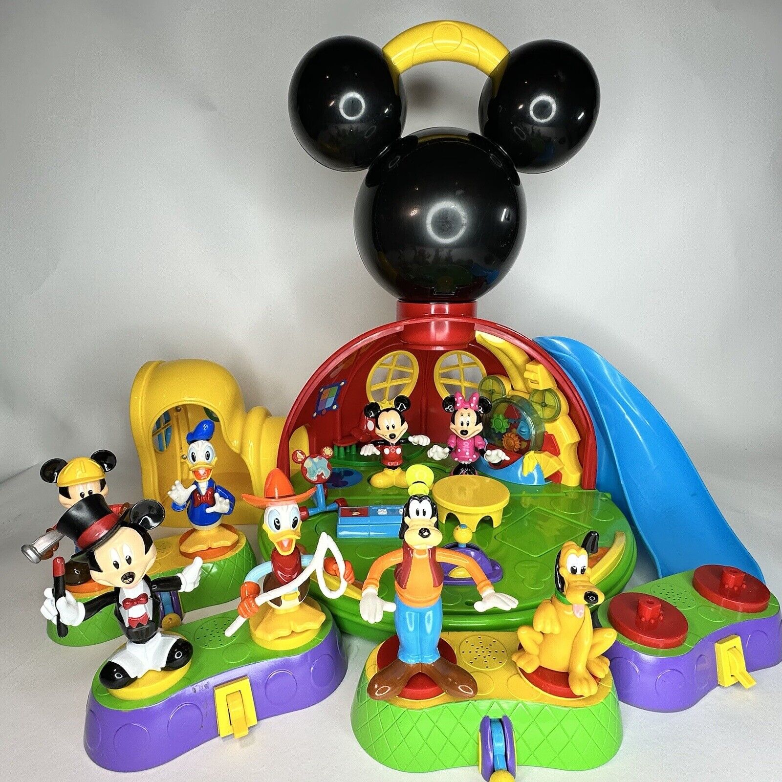 Disney Mickey's Talkin' Bobbin Clubhouse Playset w/8 Bonus Figures + Slide.