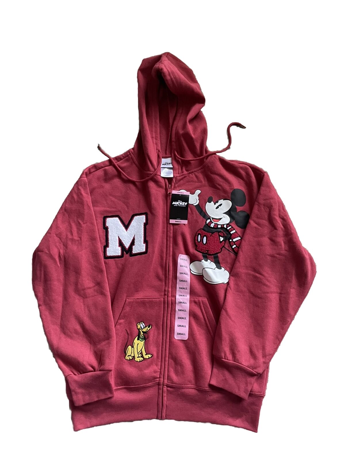 Women’s Small Red Disney Mickey Mouse Hooded Jacket