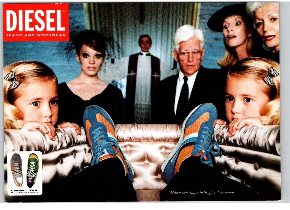 Vtg 1991 Postcard Diesel Jeans Promo Halvarssons Controversial Casket Photo New