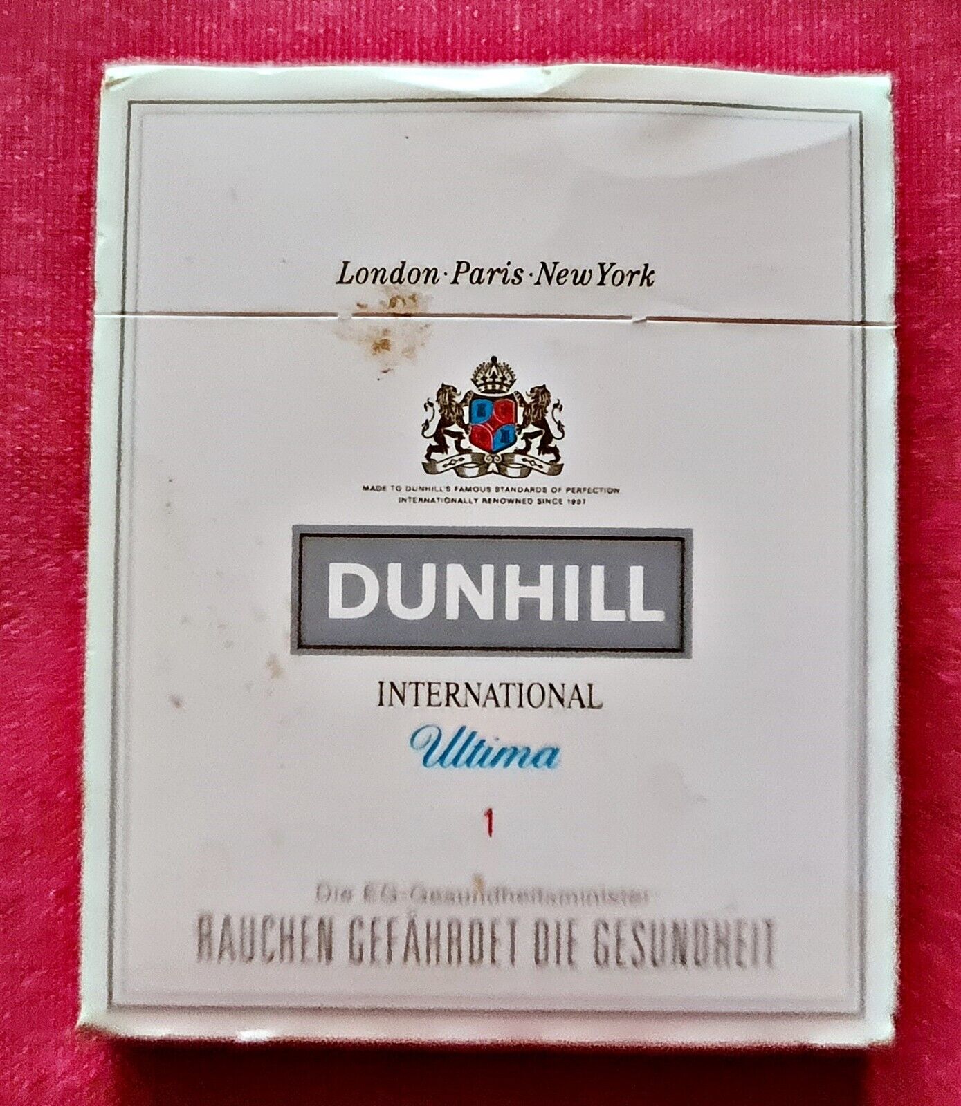 Vintage Authentic 70's Germany DUNHILL International Cigarette Tobacco Matchbox