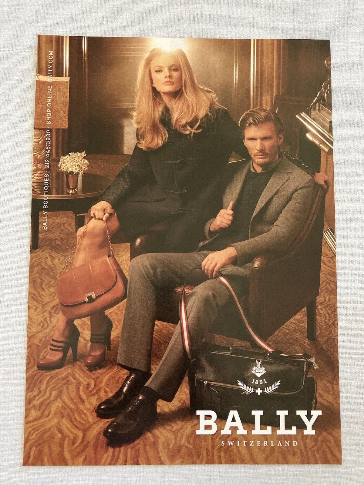 2011 Bally Switzerland Print Ad 1 D/S Page Feet Long Legs Ankles High Heel Shoes