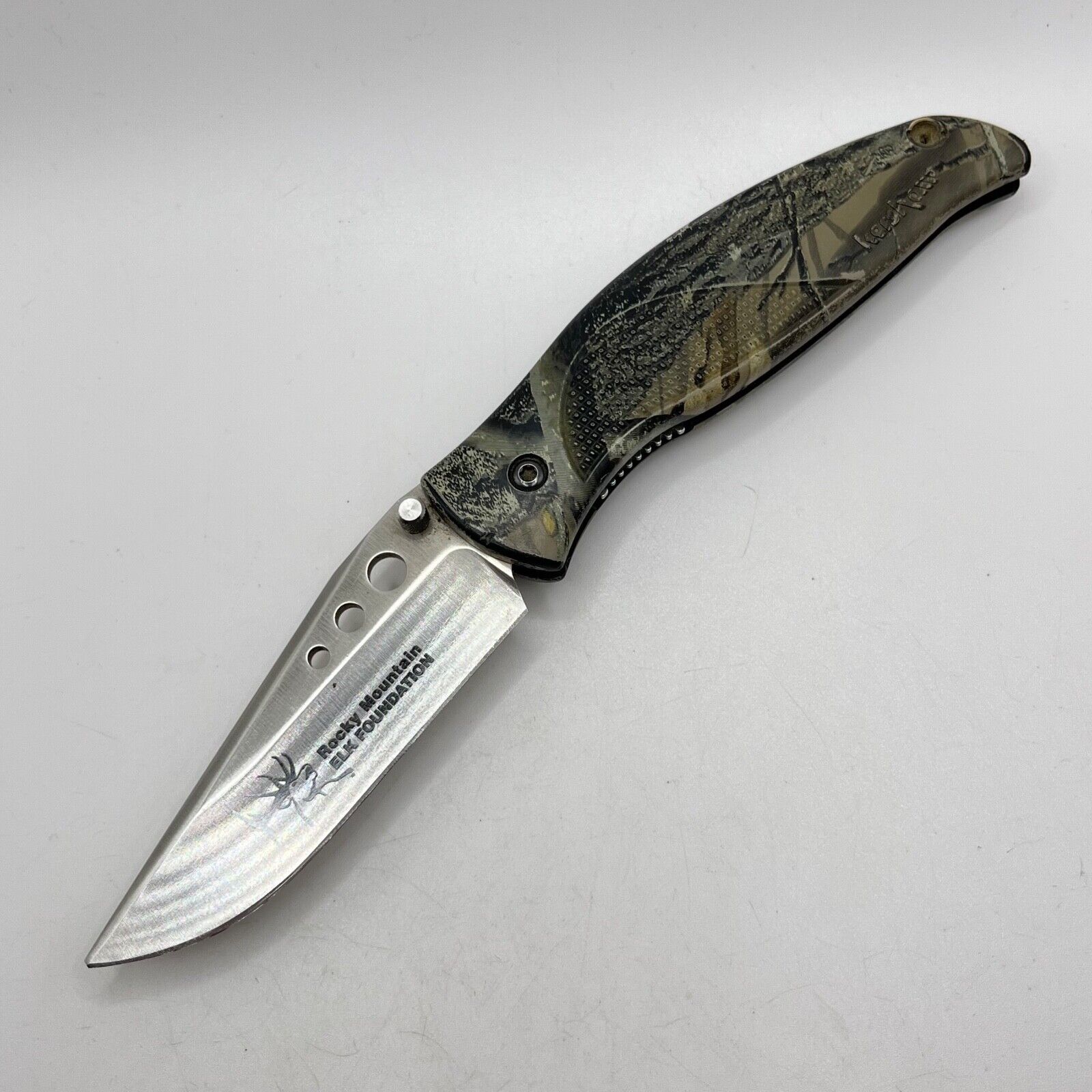 Kershaw Whirlwind 1560REMF Camo Discontinued Rocky Mountain Elk Foundation RARE