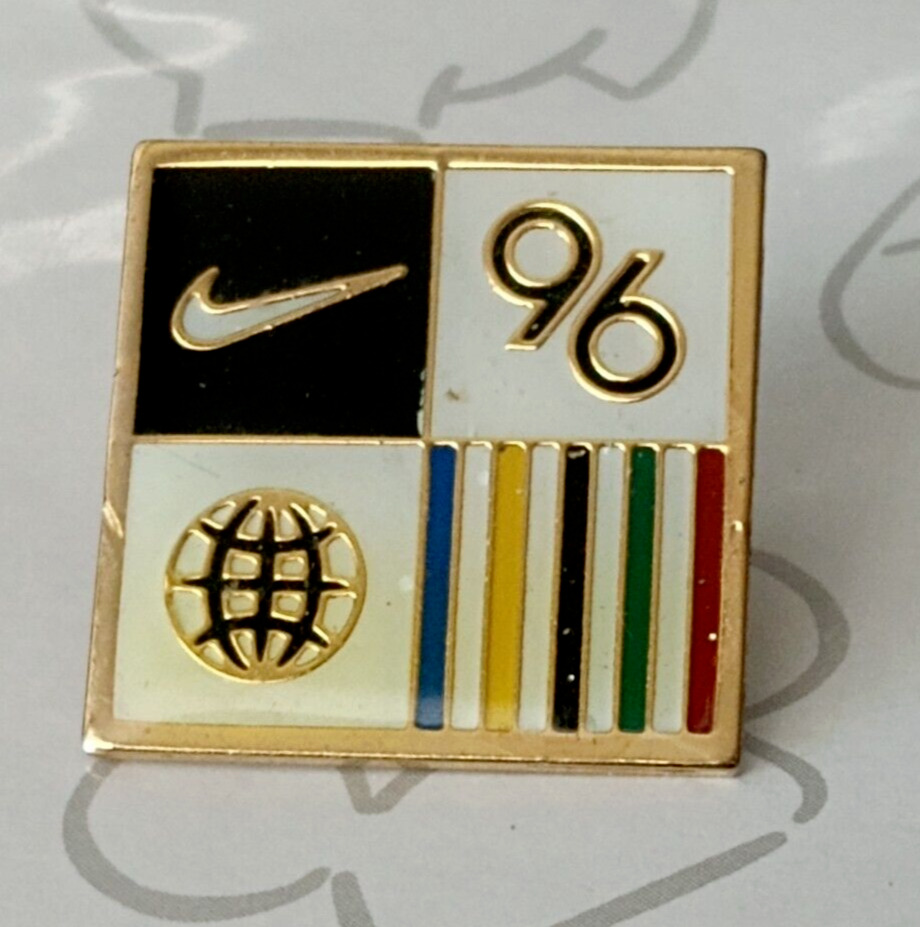Vintage Nike Swoosh Logo Atlanta 1996 Olympics Pinback Lapel Pin