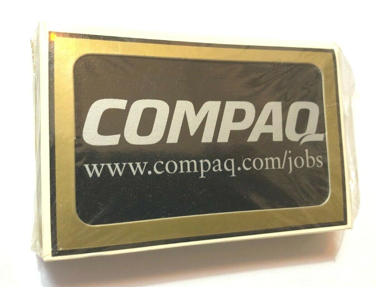 COMPAQ Vintage Computers 80s 90s Gemaco Plastic Coated Playing Cards New