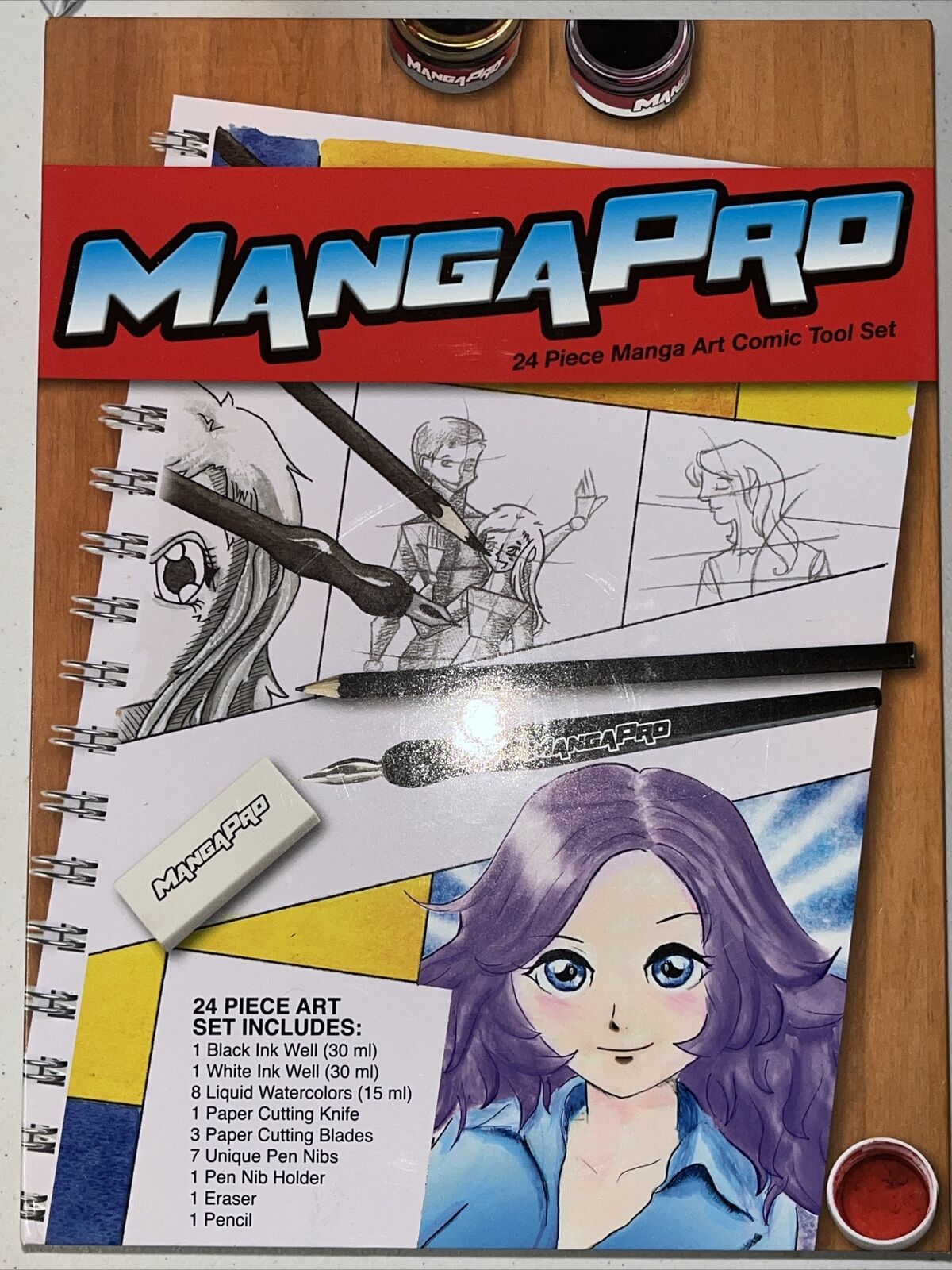 Premium Art Drawing Set - 24 pc Manga Anime Animation & Comic Cartoon Tools Kit