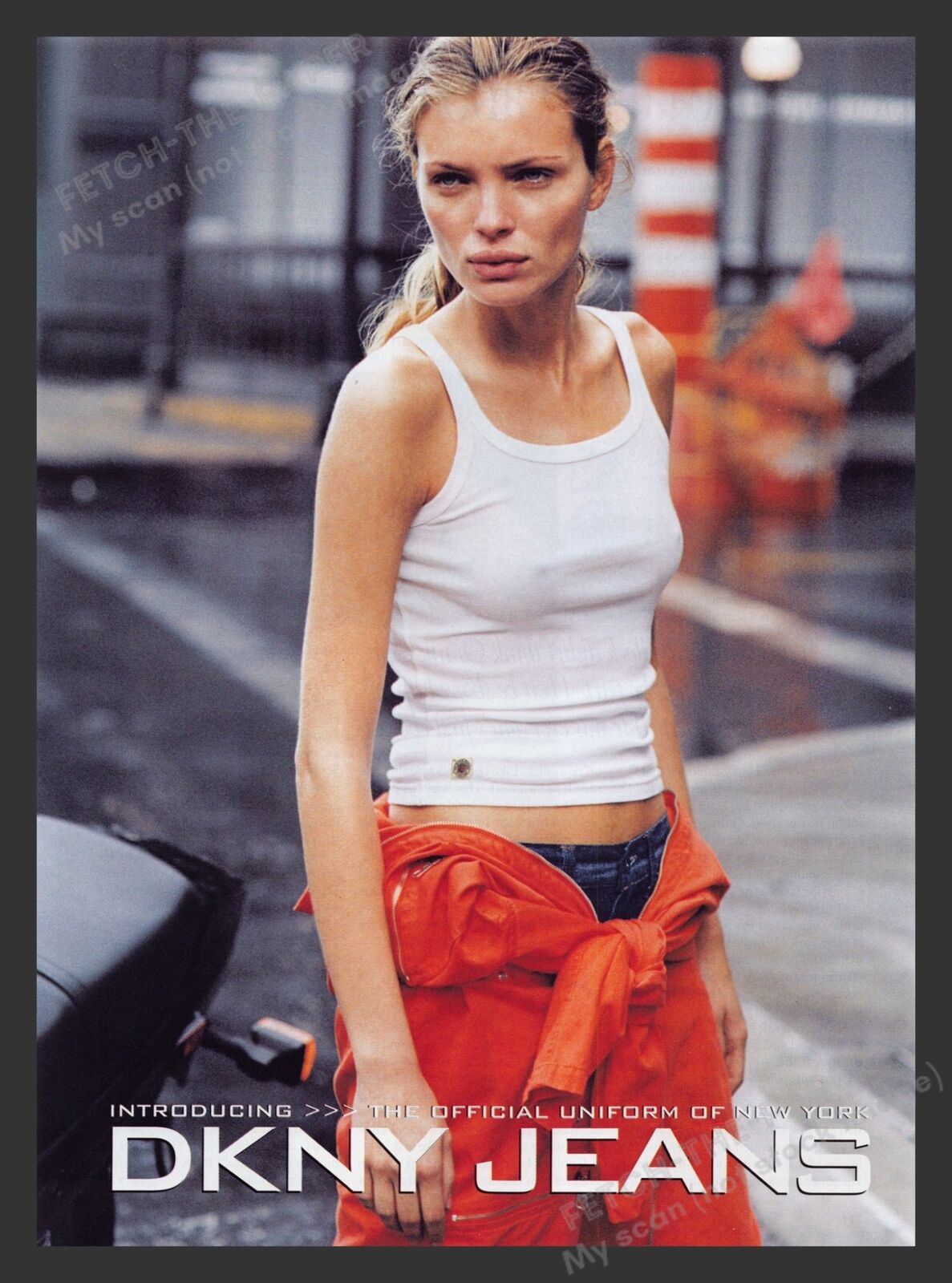 DKNY Jeans 1990s Print Advertisement Ad 1998 Tank Esther Canadas New York City