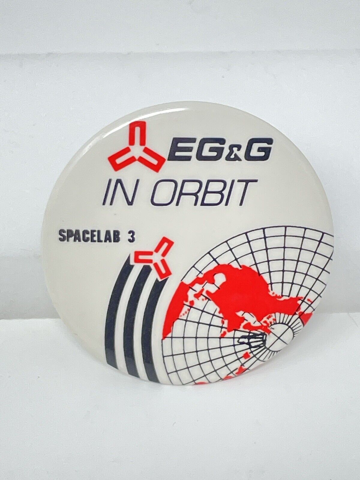 Rare Vintage 1985 Spacelab 3 Pinback Button - EG&G Edgerton Space NASA