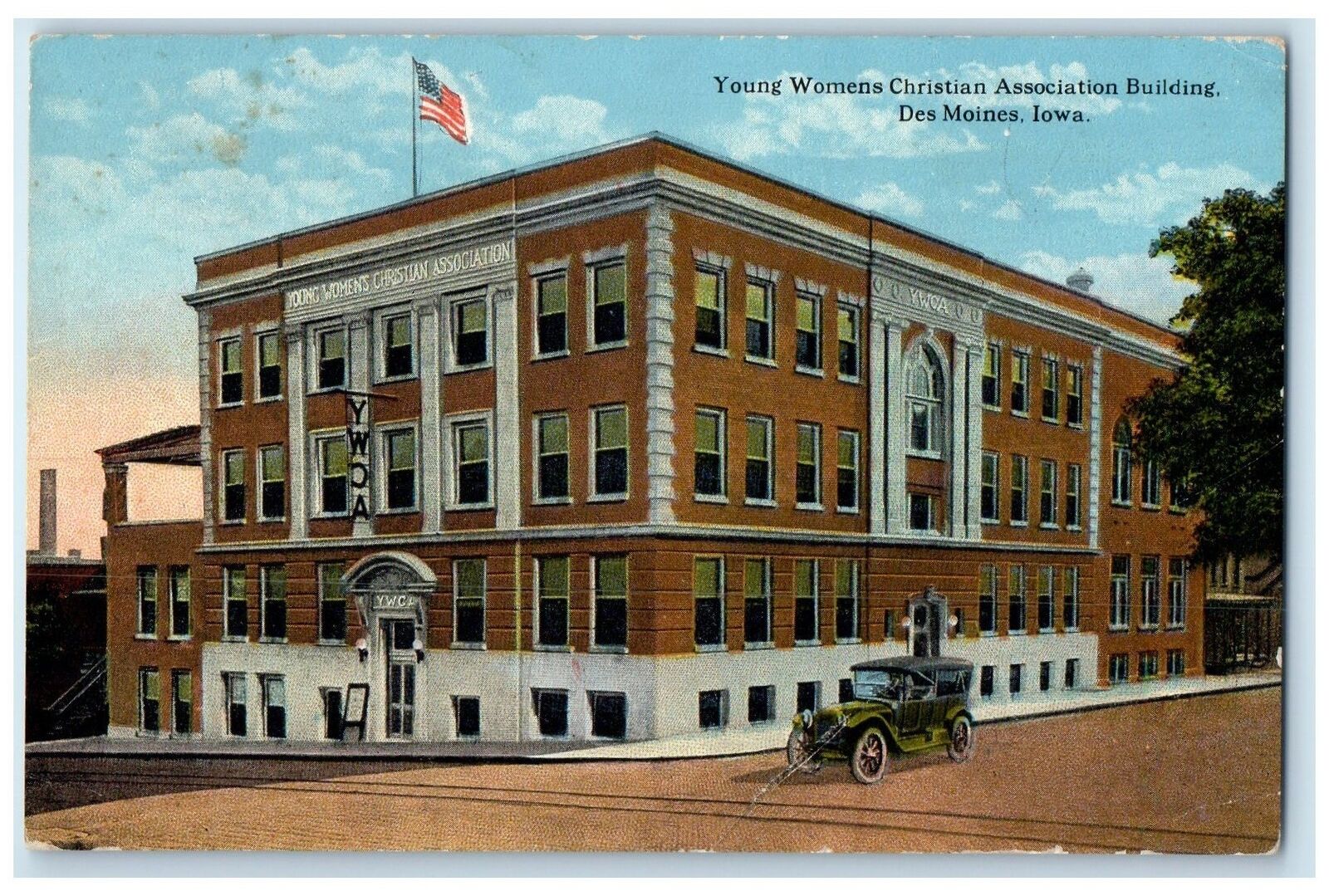 c1910's Young Womens Christian Association Building Des Moines Iowa IA Postcard
