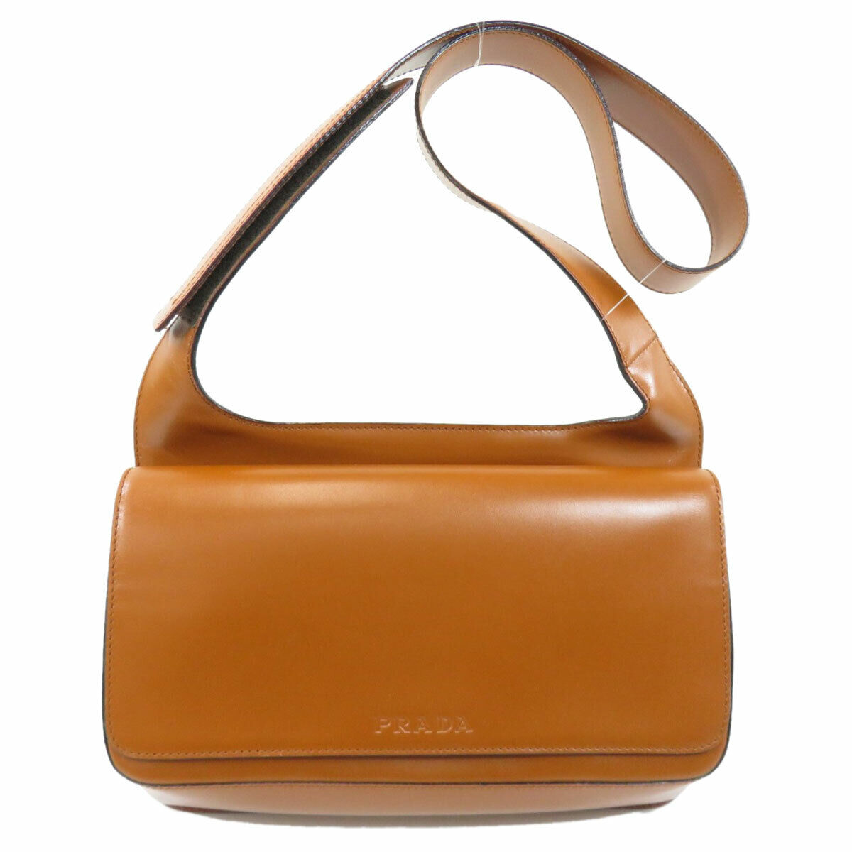 PRADA   Shoulder Bag logo Leather