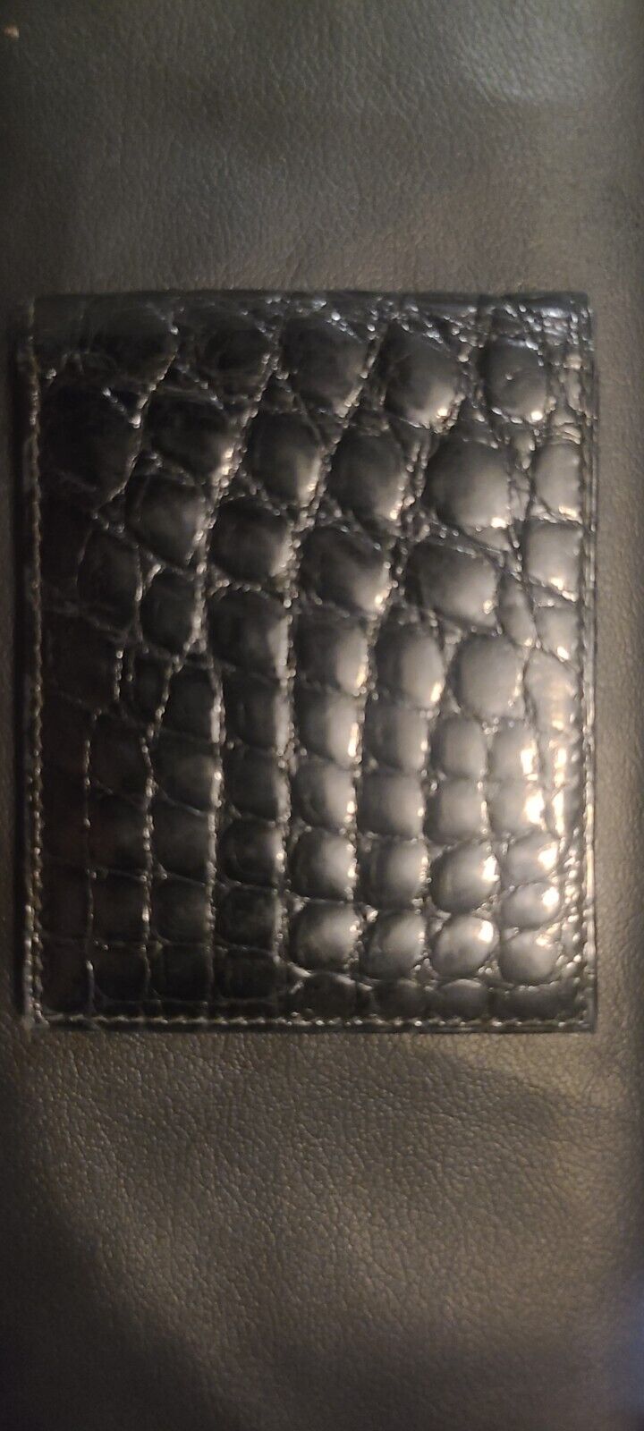 bally alligator caiman wallet vintage