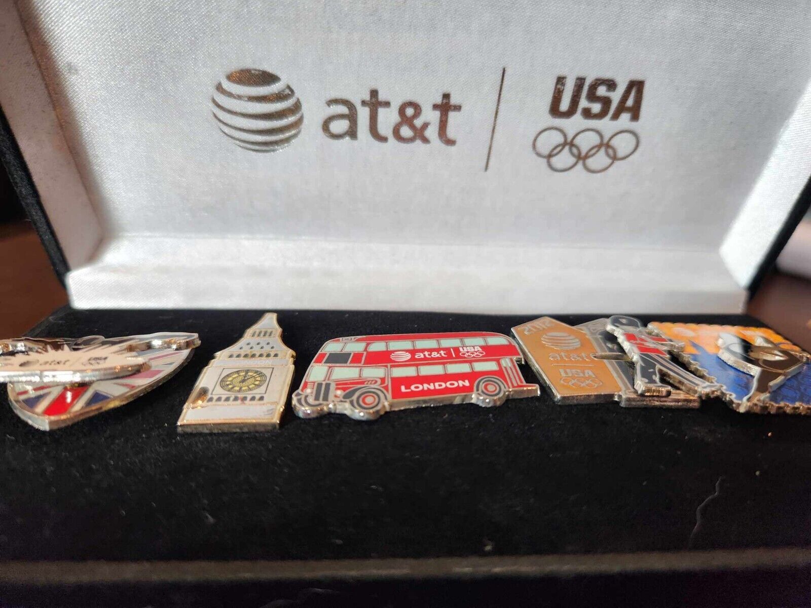 2012 London Olympic Pin Set New In BOX AT&T Sponsor 