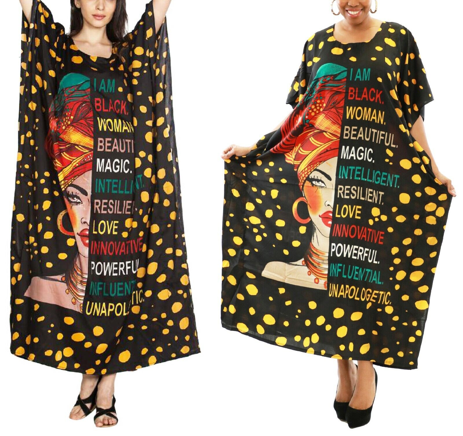 Women Boho Kaftan Kimono Maxi Dress Beach Holiday Plus Size Loose Long Sundress