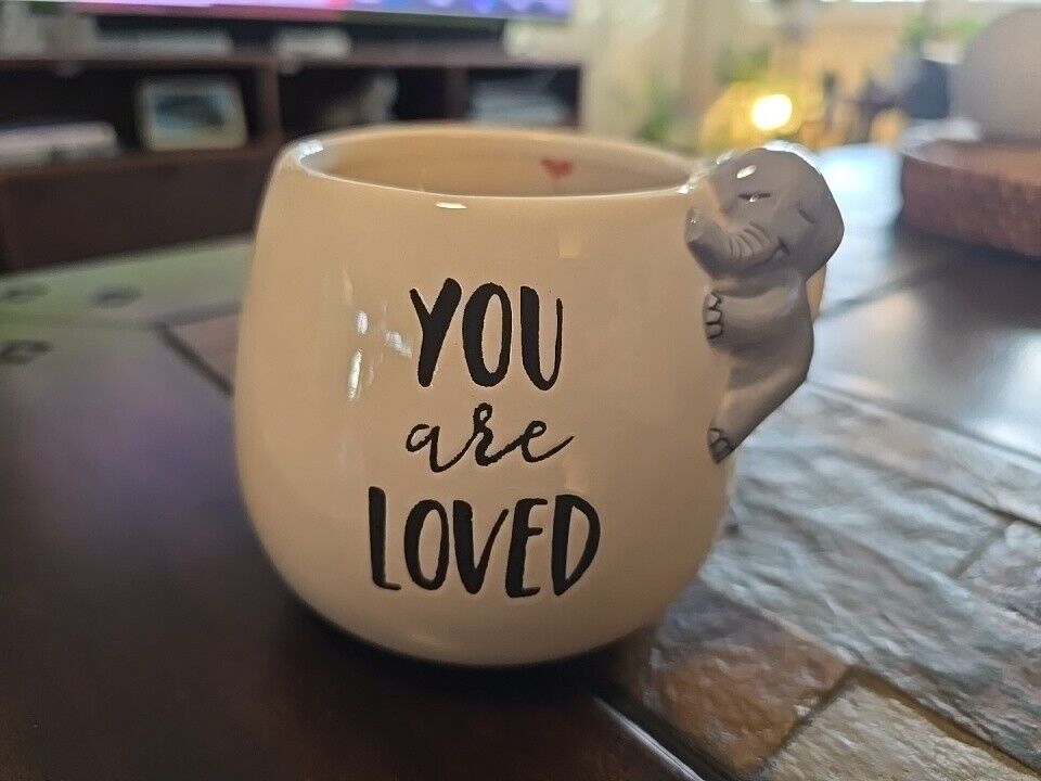 You Are Loved Elephant Coffee Tea Mug Home Kitchen Drink Ware Collectible 