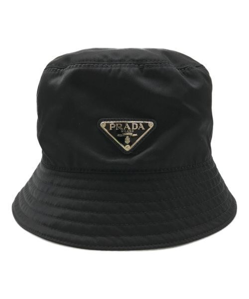Prada Triangle Logo Nylon Bucket Hat