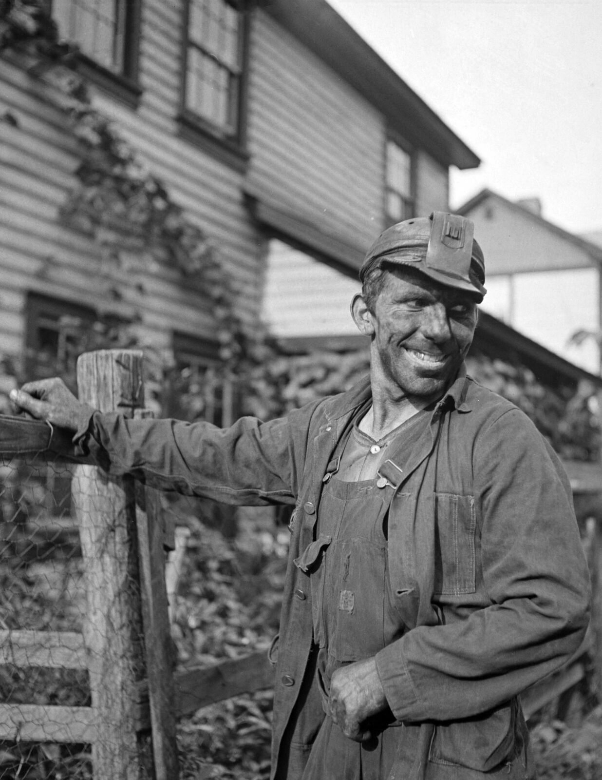 1938 A Coal Miner, Capels, West Virginia Vintage Old Photo 8.5