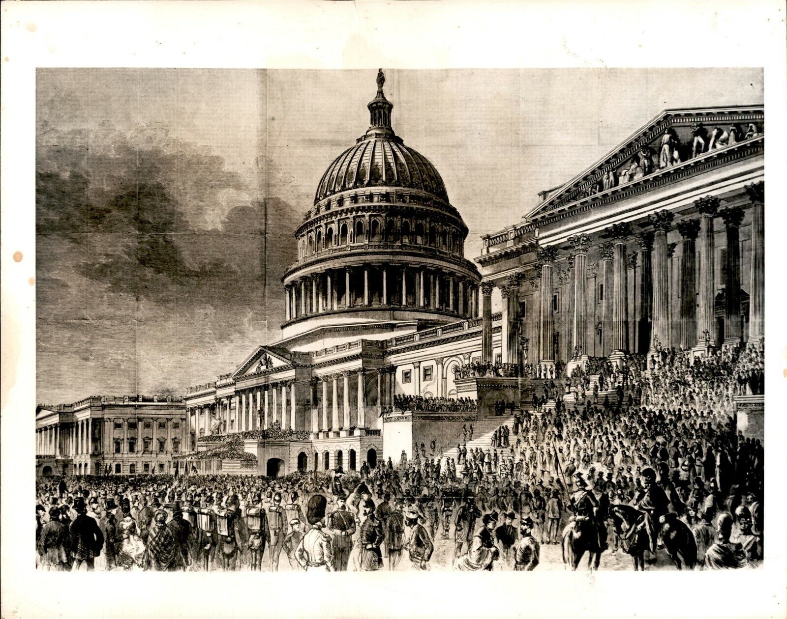 LG927 1941 Original Photo PRESIDENT INAUGURATION Capitol ca 1873 Ceremony Art