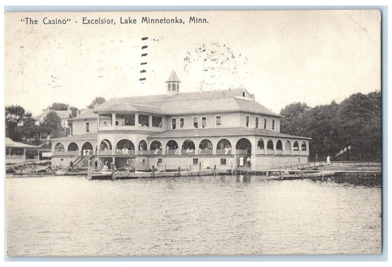 1909 The Casino Excelsior Exterior Lake Minnetonka Minnesota MN Posted Postcard