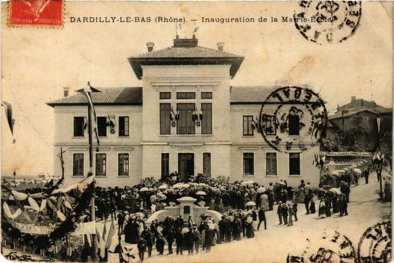 CPA AK DARDILLY le Bas - Inauguration of the Town Hall School (368131)