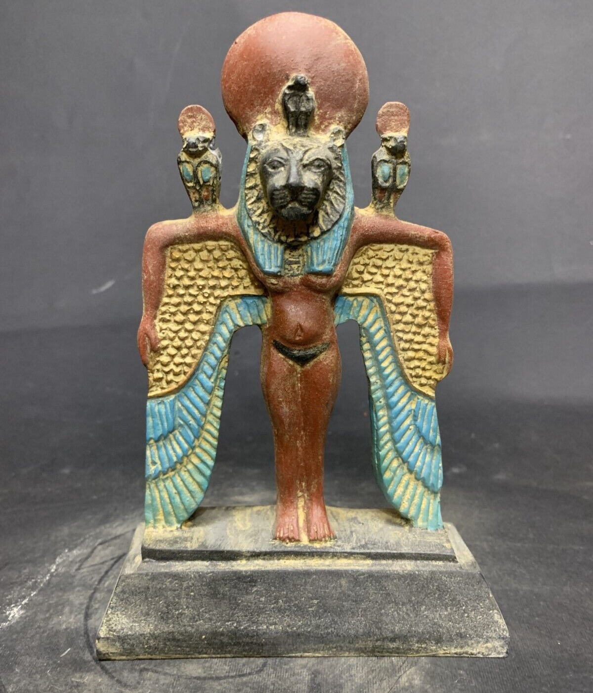 Ancient Egyptian Antiques BC Rare Pharaonic Masterpiece Of Winged Sekhmet Statue
