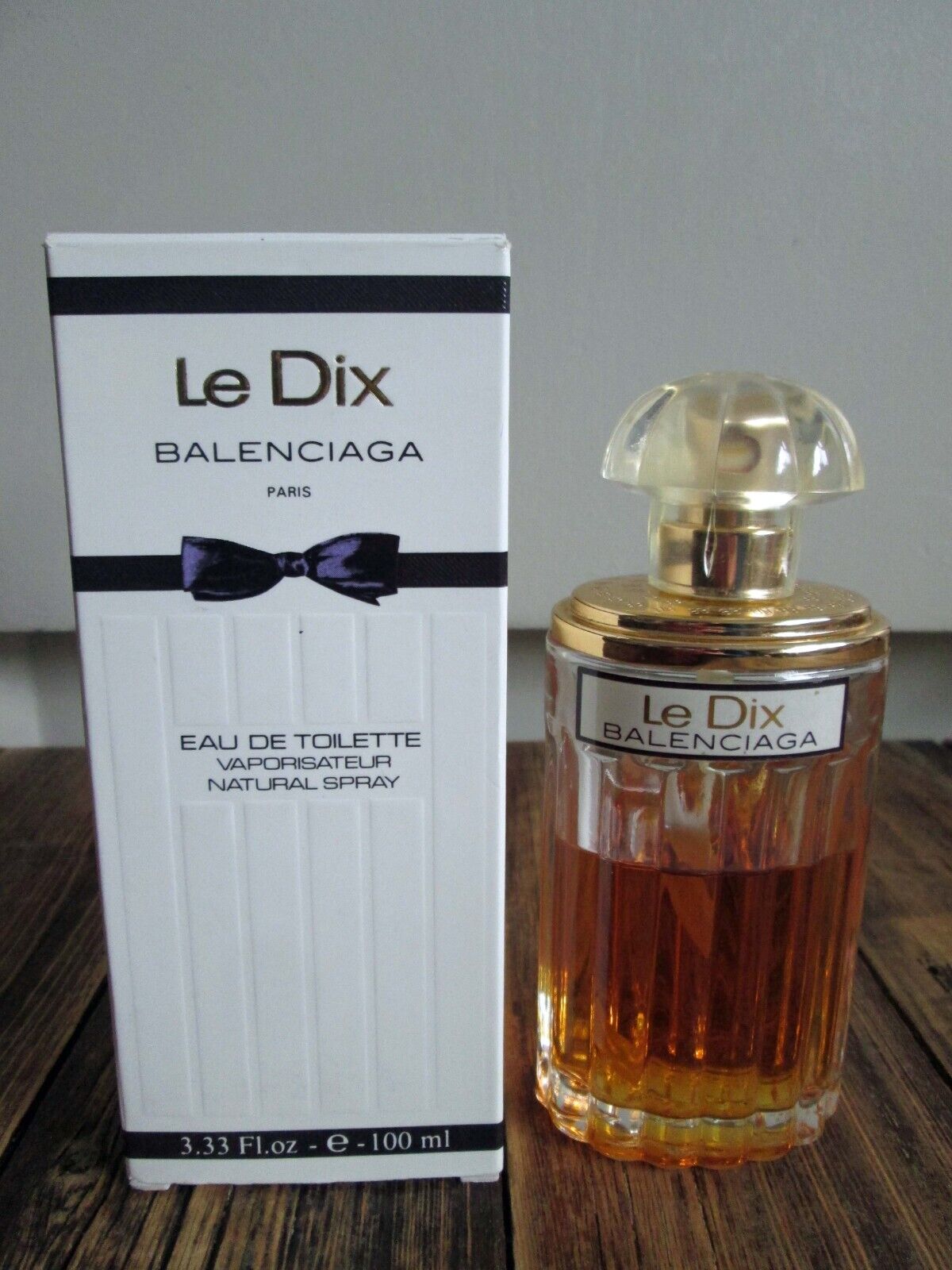 Le Dix Balenciaga Paris 3.33 oz.  EAU DE Toilette Natural Spray 60% Full w/ Box