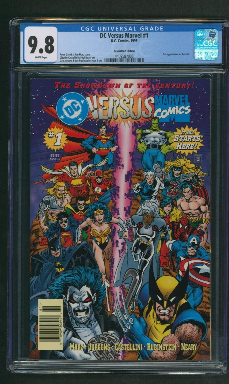 DC Versus Marvel #1 Newsstand CGC 9.8 WP 1996 1st Appearance of Access