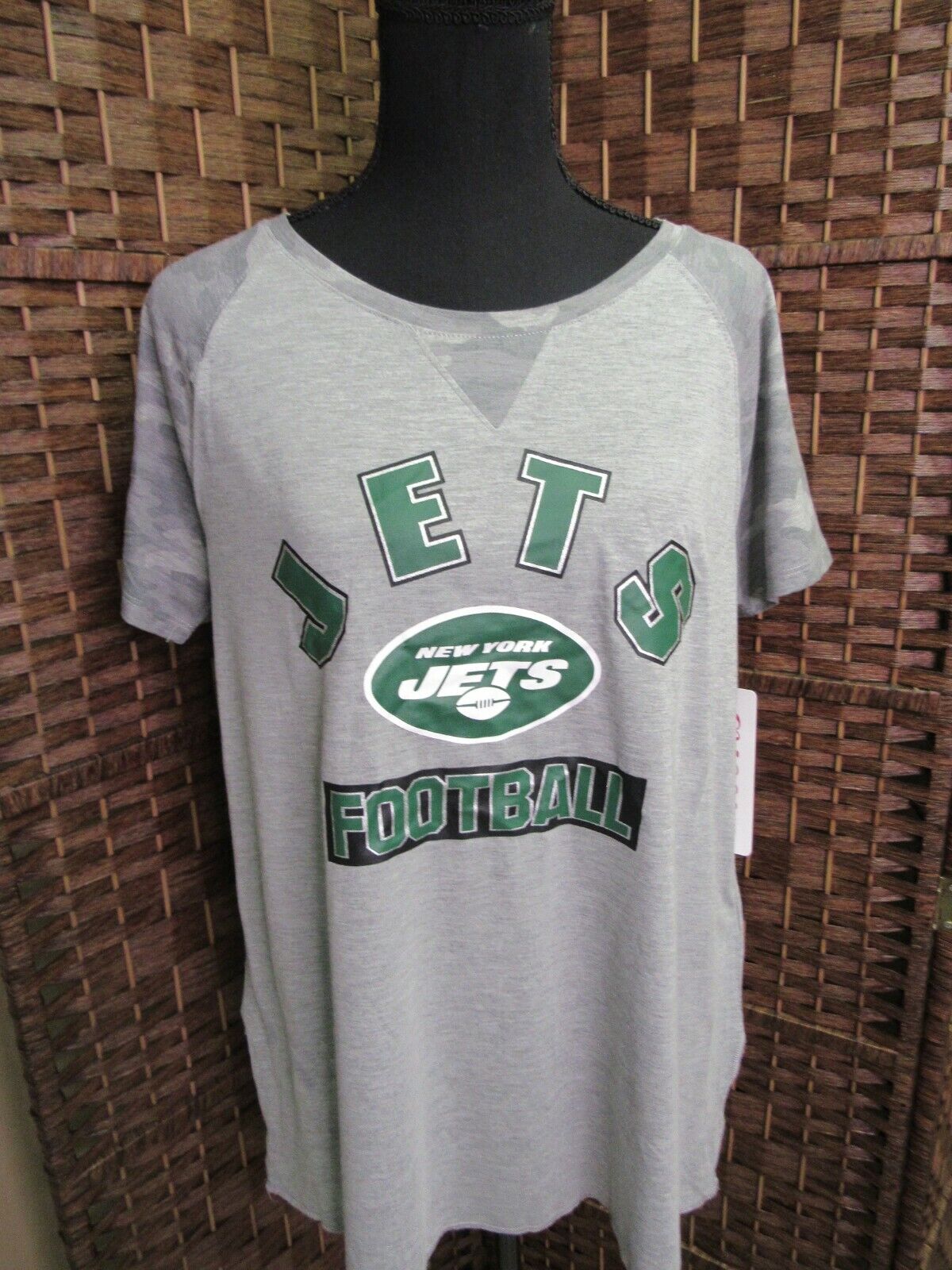 Junior NFL Teen Apparel Shirt Large 11 - 13 New York Jets Football T-Shirt CLAZ7