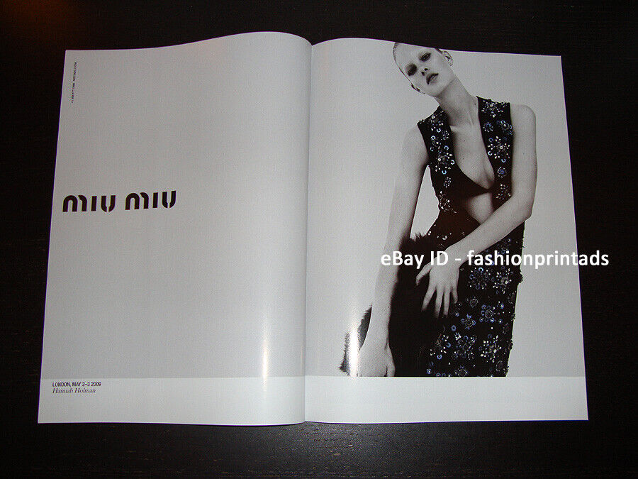 MIU MIU 2-Page Magazine PRINT AD Fall 2009 HANNAH HOLMAN mert and marcus