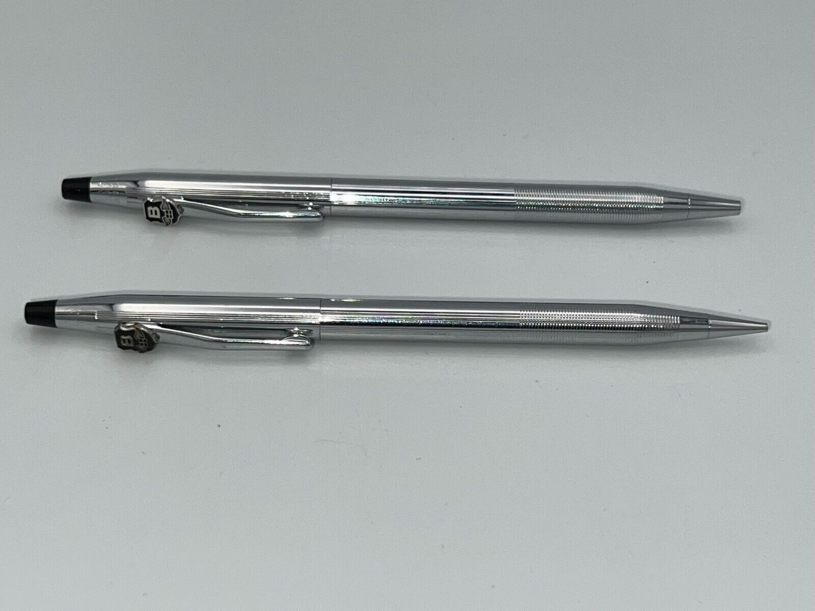 Set of Silvertone Cross Ball Point & Mechanical Pencil