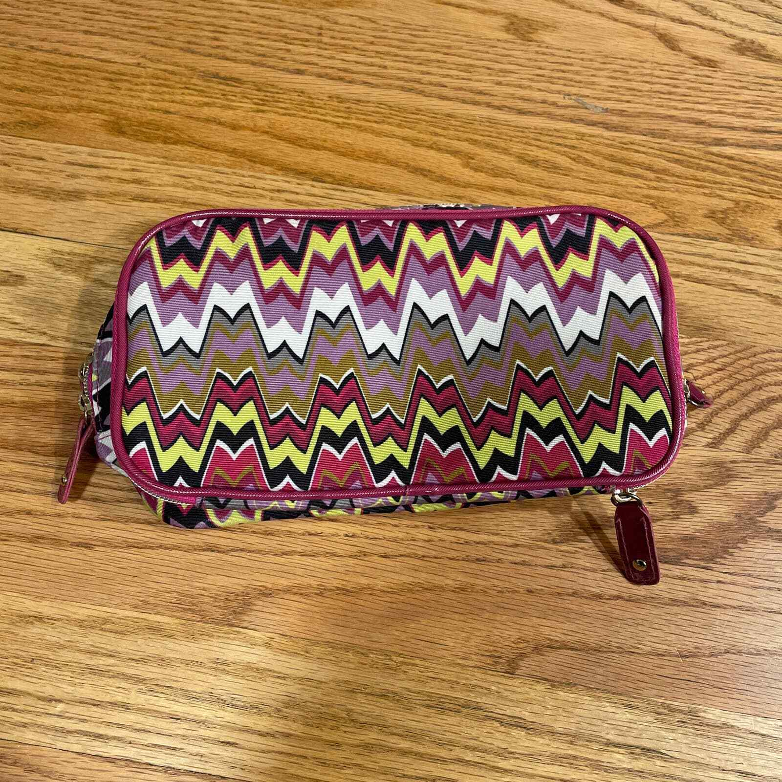 Missoni for Target cosmetics bag pink zig zags